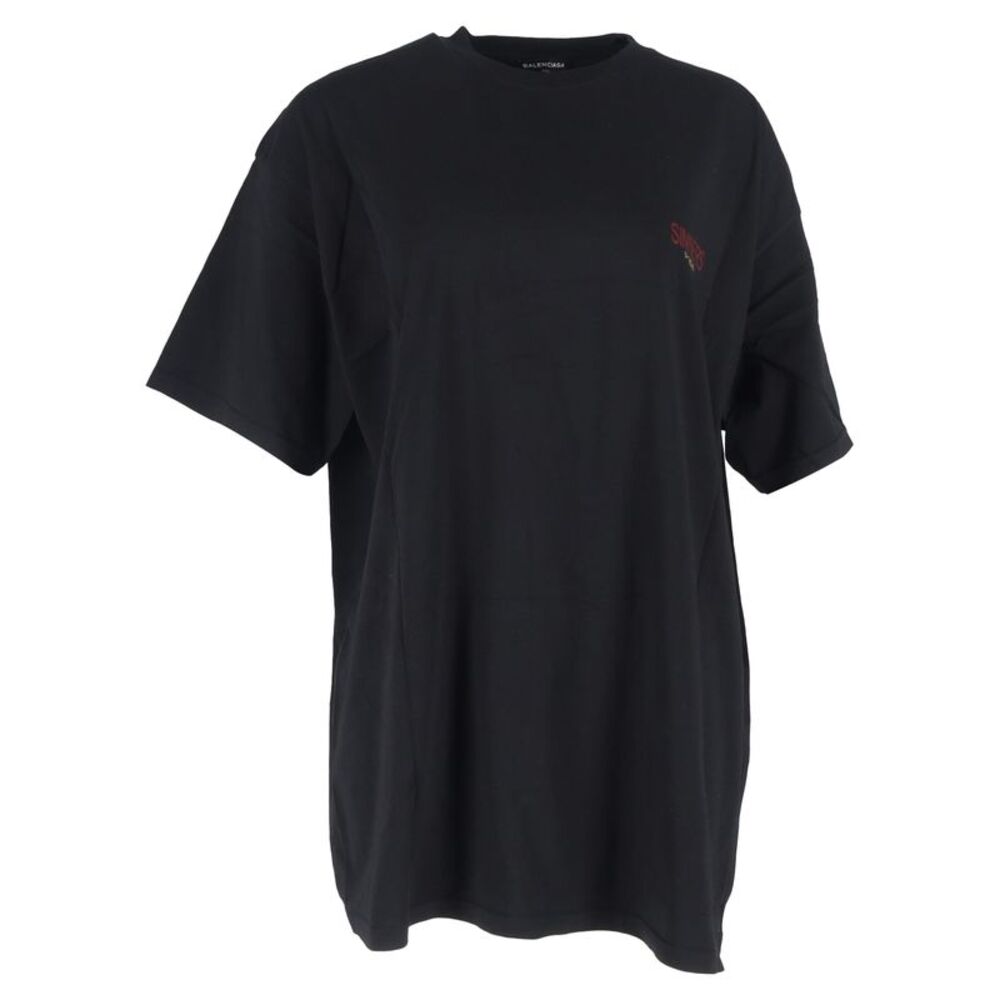 Balenciaga Sinners Print Logo Tee in Black Cotton